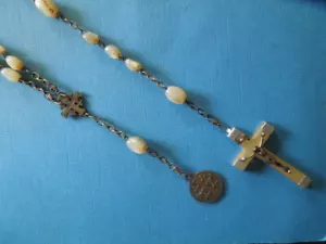 J4219 ANTIKER MOPP ROSENKRANZ JERUSALEM MIT EXTRA JERUSALEM TEIL SEHR LANG - Bild 1 von 7