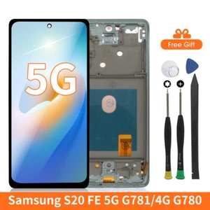 OLED For Samsung Galaxy S20 FE 5G SM-G781 4G G780 LCD Display Touch Screen Frame - Picture 1 of 9