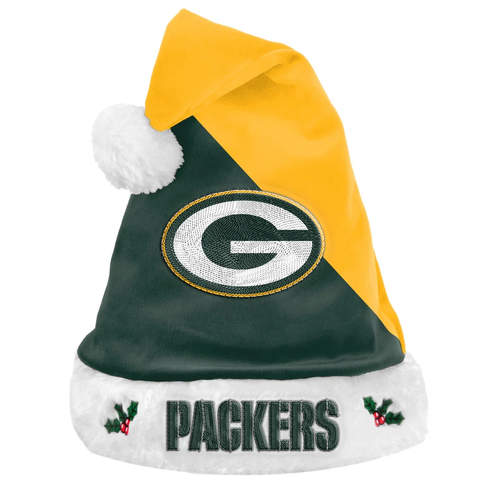 NFL Green Bay Packers Santa Claus Hat Mütze 2020 Weihnachtsmann Christmas
