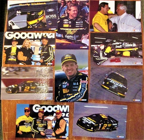 NASCAR: 1994 RUSTY WALLACE MILLER 10 POSTCARD SET Cover