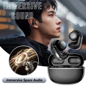 Ultra Open Earbuds Wireless Bluetooth Open Ear Wireless white and black USA - Picture 1 of 31