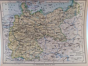 Ritaglio Cartina 1915 Guerra Mondiale La Germania dopo il 1870 - Bild 1 von 1