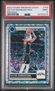 2023 Panini Hoops Premium Stock Victor Wembanyama Rookie PSA 9 - Bild 1 von 2