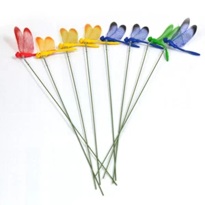 20 Pcs Simulated Dragonfly Decoration Stakes with Sticks Garden Ornament - Picture 1 of 10