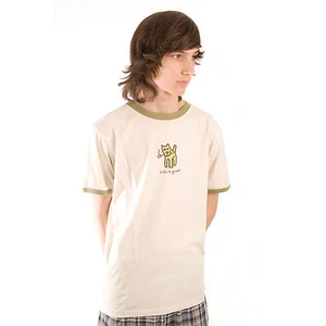 Life is Good Classic Creme Campfire Dog PJ T-Shirt Rocket Cottage Pajama Top NWT - Picture 1 of 3