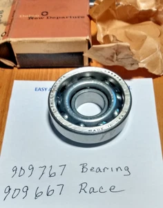 Delco New Departure 909767 Roller Bearing & 909667 Tapered Cup NOS Made in USA - Picture 1 of 2