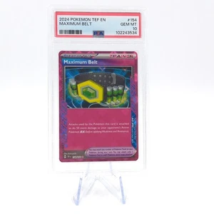 2024 Pokemon Temporal Forces Ace Spec Maximum Belt #154/162 - PSA 10 - Picture 1 of 4
