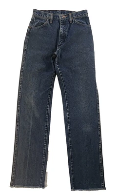 Vintage Wrangler Jean Women 27X31 Slim Cowboy Taper Unhemmed Made In USA 14MWZDD - Image 1 of 4