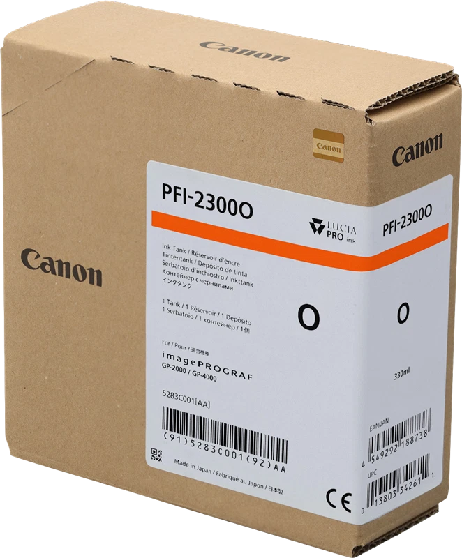 ORIGINAL Canon Cartuccia d'inchiostro Arancione PFI-2300o 5283C001 330ml - Immagine 1 di 1
