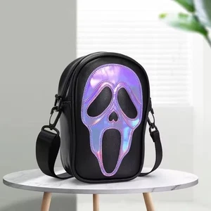 Lila Ghostface Mini Umhängetasche - Horrorfilm Schrei Neuheit Handtasche NEU - Bild 1 von 14