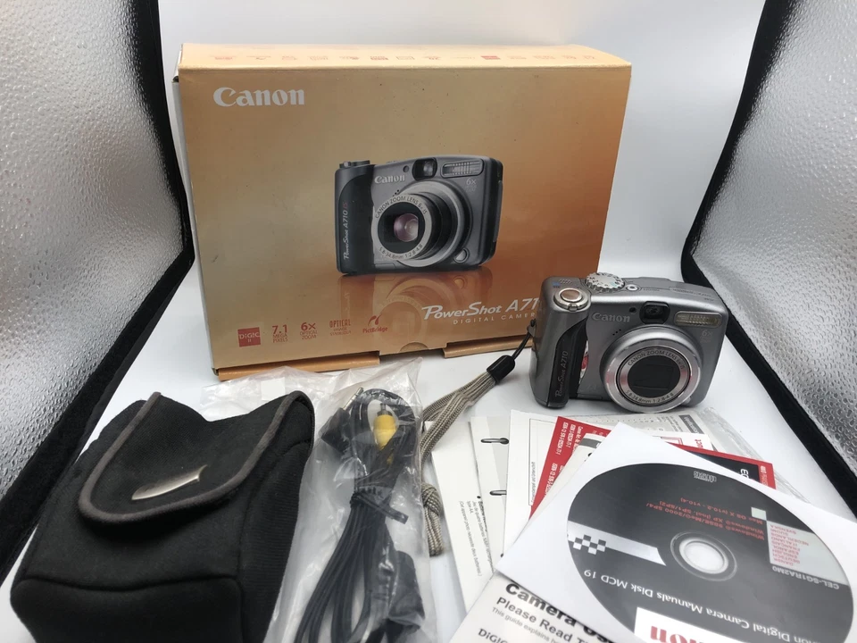 Canon PowerShot A710 IS 7.1MP Digitalkamera - Metallic grey (Kit mit IS... - Bild 1 von 4
