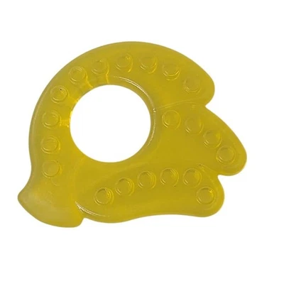 Anillo de dentición de silicona suave amarillo para bebé juguete infantil Foto 1 de 4