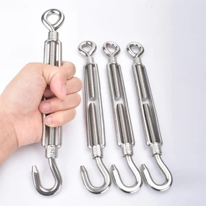 M10 Turnbuckle,3/8" (10mm) Thread Stainless Steel Hook & Eye Stainless Steel ... - Picture 1 of 7