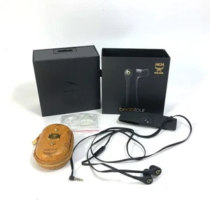 Beats x MCM Limited Edition Earphones w/ Case, Accessory Tested Used From Japan - Picture 1 of 7