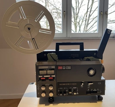 Elmo GS-1200 Stereo Super 8 Projektor – Top Zustand, OVP, Zubehör - Bild 1 von 4
