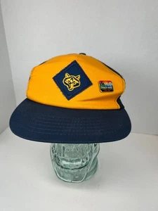 Vintage 1999 Boys Scouts of America Cub Scout Mesh Snapback Hat Cap, Navy/Yellow - Picture 1 of 7