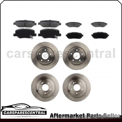 Front Rear Rotors Semi-Metallic Brake Pads Fits 2014 2015 Mitsubishi ASX - Image 1 of 4