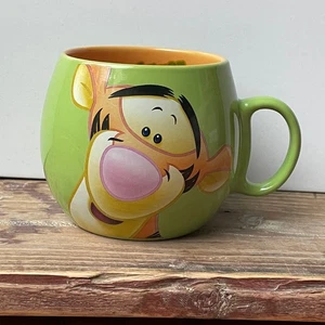 Tigger Winnie The Pooh Disney Green Barrel Mug Coffee Cup Green Yellow - Picture 1 of 7