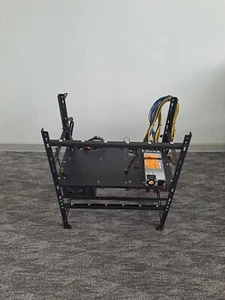 Open-Mining-Rig-Rahmen für 12 GPU mit HP- und Gigabyte-Netzteilen - Bild 1 von 7