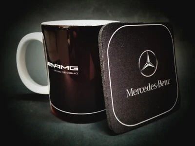 MUG TAZA TASSE CUP COASTER MERCEDES BENZ SL CLK SLK GT AMG TUNING