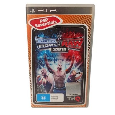 PSP WWE Smackdown Vs Raw 2011 Sony Portable Video Game Wrestling Box Manual Only - Image 1 of 4
