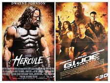 Affiche cinéma " G.I Joe   + Hercule " lot de 2/ format 40x60cm/ Dwayne Johnson 