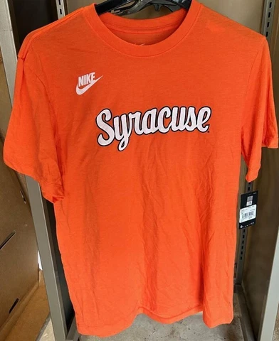 Nike Men's Bold Orange Heather Tri-Blend Syracuse "The Nike Tee" T-Shirts #146 Cover
