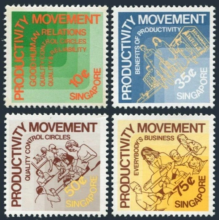 Singapore 408-411,MNH.Michel 414-417. Productivity Movement,1982. - Image 1 of 1