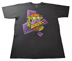 Vintage adidas Originals Shirt Large Green Slime Monster Rare Trefoil 80s 90s - Picture 1 of 5