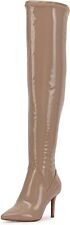 Jessica Simpson Over the Knee Boot Abrine Nude Patent Side Pointed Toe Boots