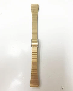 SEIKO ORIGINAL GOLDFARBENES EDELSTAHL 12 MM SCHIEBEVERSCHLUSS ARMBAND NOS - Bild 1 von 4