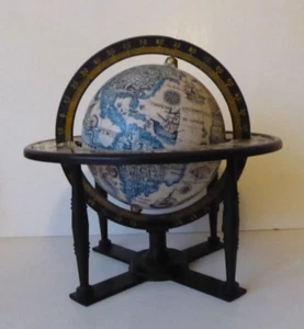 Vintage World Desk Globe Astrology Signs, Zodiac, Metal Stand, Made in Italy - Picture 1 of 17