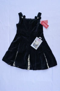 NWT GYMBOREE CITY GIRL Navy Blue Velvet Dress Hairclips SET 5 Holiday Polka Dot - Picture 1 of 3