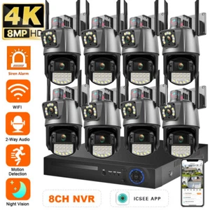 8MP Überwachungskamera Set Außen WLAN Videoüberwachung 4/8CH NVR IP Kameras - Bild 1 von 31