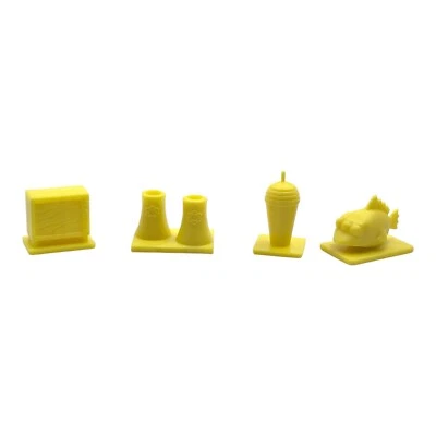 Scene It The Simpsons Replacement Complete Set Mover Pawns Yellow Plastic Token - Image 1 of 4
