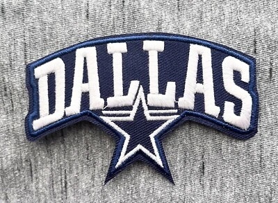 DALLAS COWBOYS EMBROIDERED IRON ON PATCH 2.25” X 3.5” FREE SHIPPING DAK PRESCOTT - Image 1 of 2