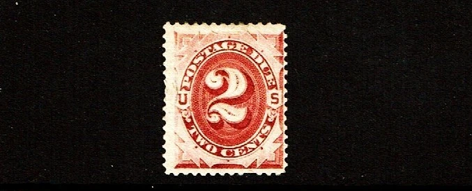 1891  U.S. POSTAGE DUE  Numeral 2 Cent Bright Claret Sc#J23 M/H/OG   See Note - Image 1 of 2