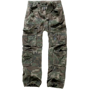 Brandit Mens Pure Vintage Hiking Trousers Paintball Hunting Pants Woodland Camo - Picture 1 of 11