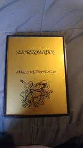 Vintage LE BENARDIN Paris France French Restaurant Maguy LeCoze Framed Menu - Picture 1 of 4