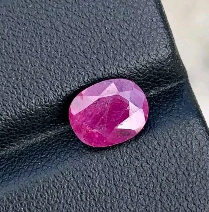 2.70 Cts Natural Unheated Afghan Reddish Pink Ruby Oval   - Image 1 of 4