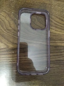 Funda Trasera iPhone 14 Pro Transparente Púrpura Antigolpes Teléfono - Imagen 1 de 2