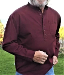 Camisa Grandad diseño de calidad original de Kaboo Trading Fine 100% Cotton Drill - Imagen 1 de 12