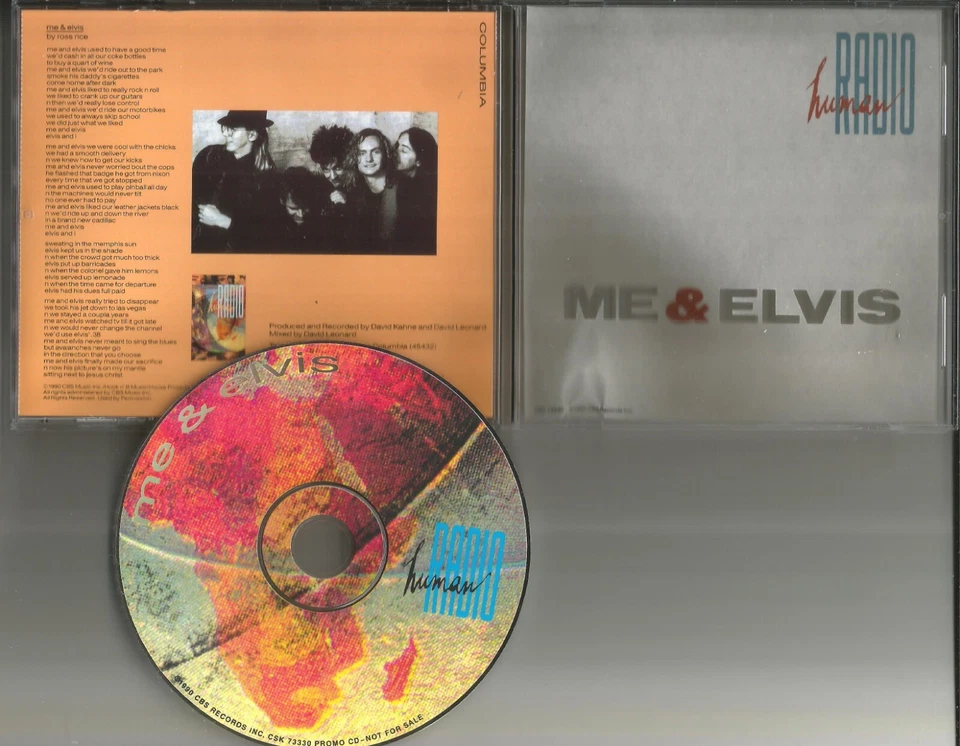 HUMAN RADIO Me & Elvis PROMO DJ CD Single 1990 About Elvis Presley LYRICS — 第 1/1 张图片