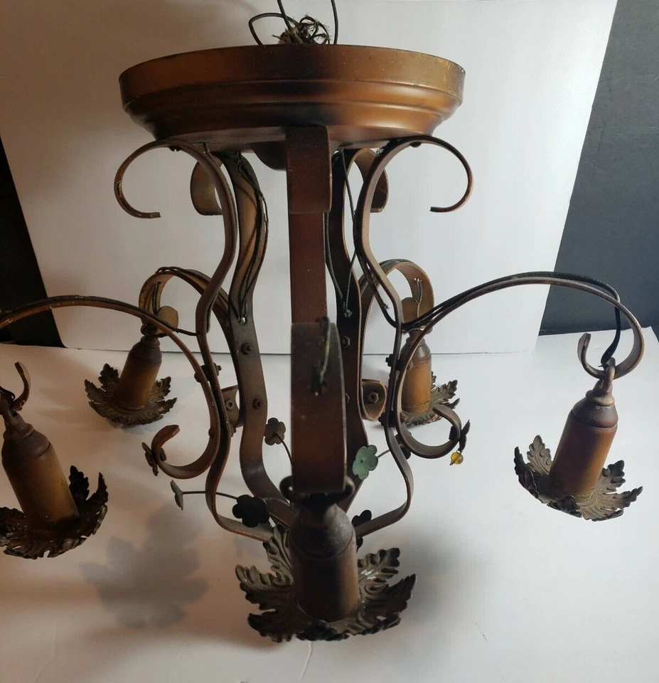 Accesorio de misión Arts & Crafts grande con pintura original para restauración antiguo GR2 Foto 1 de 4