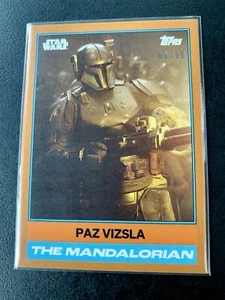 RARO! TARJETA RETROCESO JUEVES STAR WARS 2024 102 PAZ VIZSLA BRONCE PARALELO 1/10 - Imagen 1 de 2