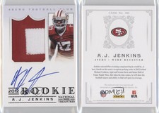 2012 National Treasures Signature Materials Black /25 AJ Jenkins Rookie Auto RC