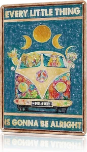 Vintage Hippie Room Decor Metal Tin Signs for Home Bedroom Office Wall Decor Art - Picture 1 of 12