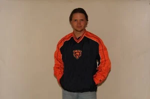 Bears NFL Vintage Jacke Trackjacket M Blau Football Sportjacke Streetwear - Picture 1 of 4