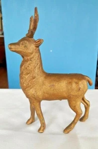 Vintage schwere Messing Elch Figur Coin Bank. SELTENER FUND! - Bild 1 von 12