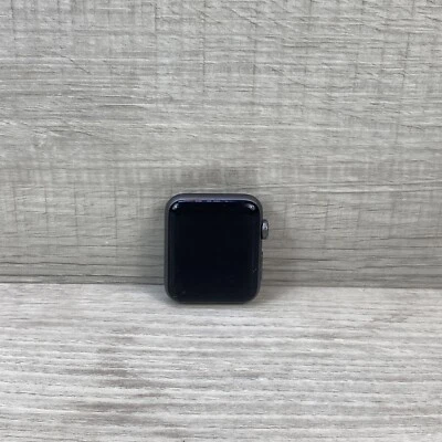 Apple Watch Series 3 WR-50M Unisex 42mm Black Aluminum Case Smartwatch For Parts - Image 1 of 4